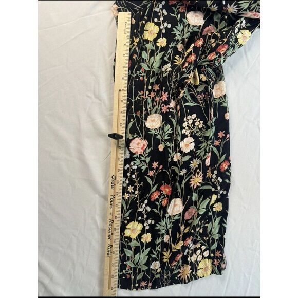 Loft Womens Relaxed Fit Size Small Joggers Pants Black Floral Nature Flowers - Picture 5 of 7